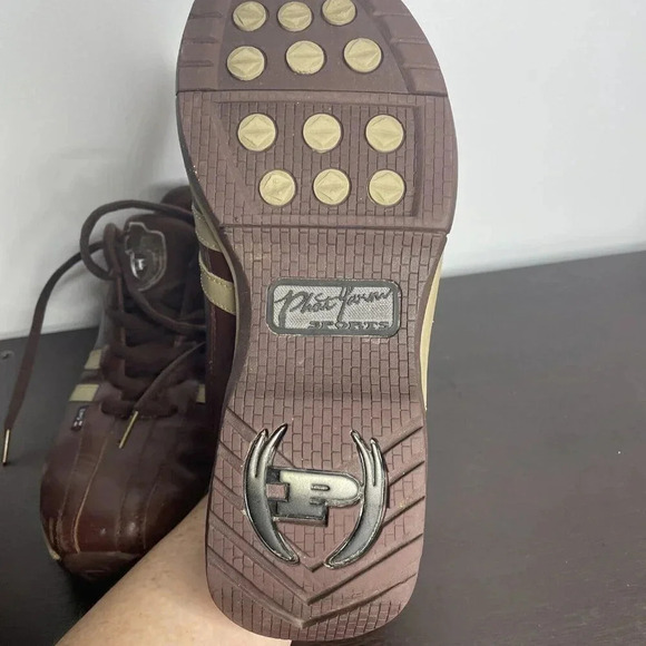 Phat Farm Mens Vintage Leather Tan Brown Shoe Size 9 - Picture 11 of 12
